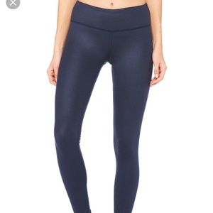 ALO yoga mid rise navy leggings
